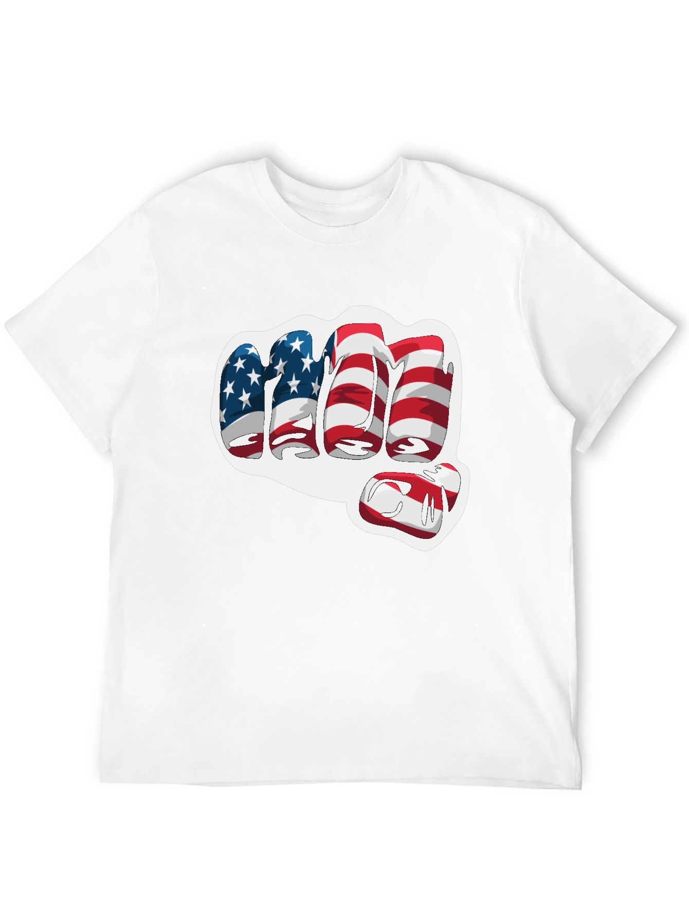USA Flag Fist Graphic Tee - Patriotic T-Shirt