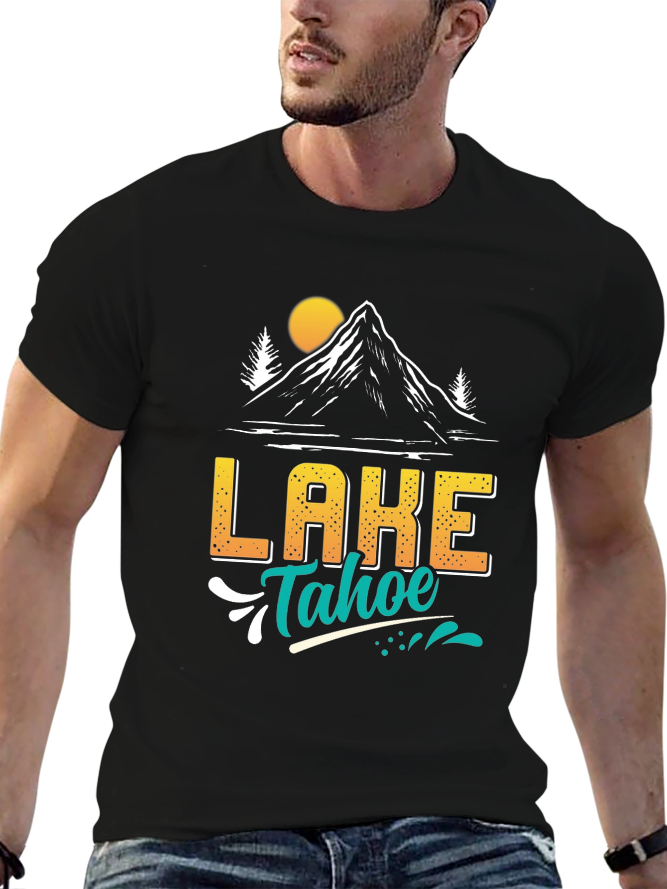 Lake Tahoe Graphic T-Shirt - Mountain Adventure Tee