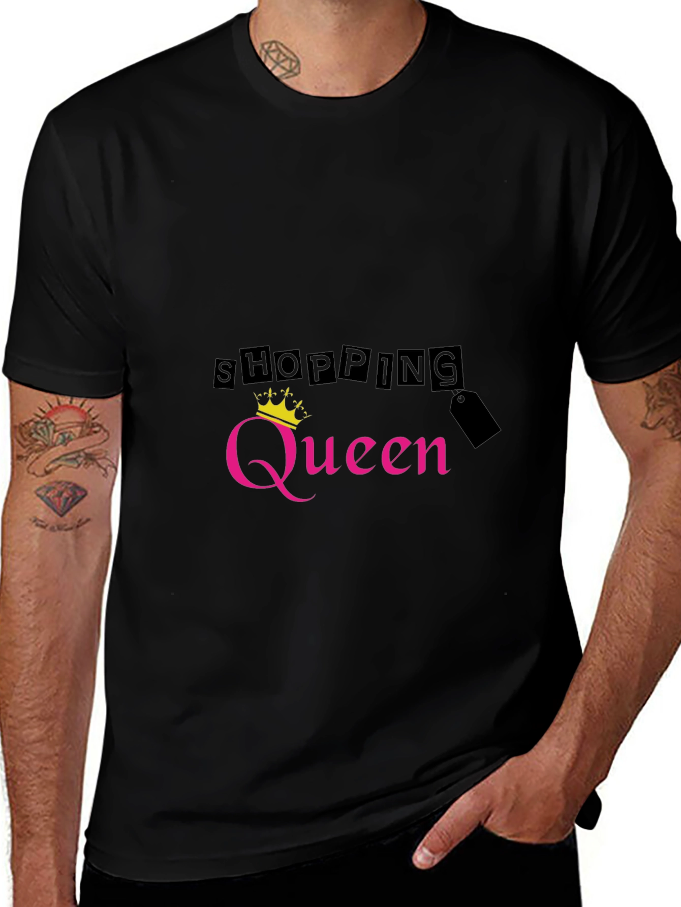 Shopping Queen Black T-Shirt