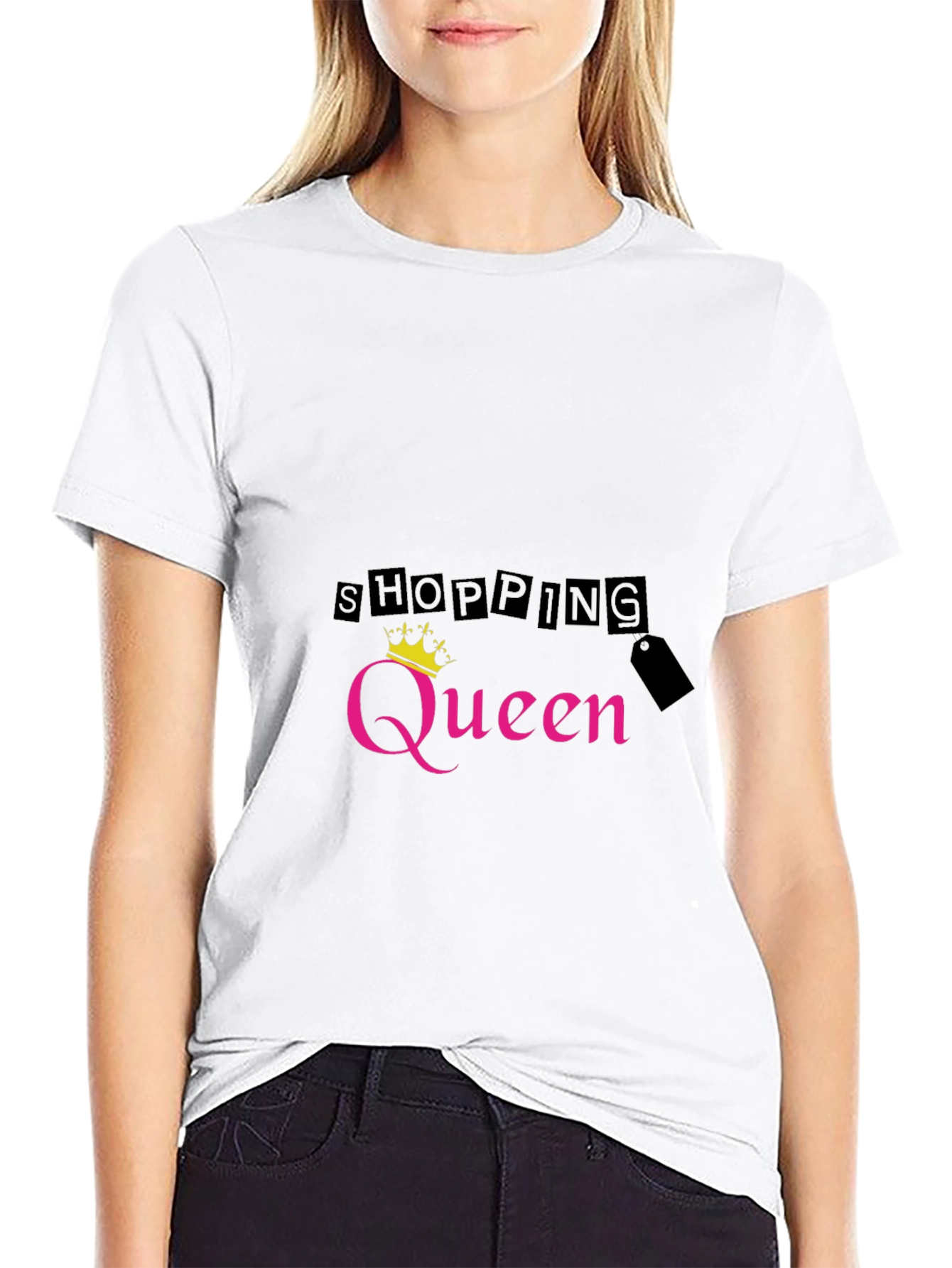 Shopping Queen Black T-Shirt