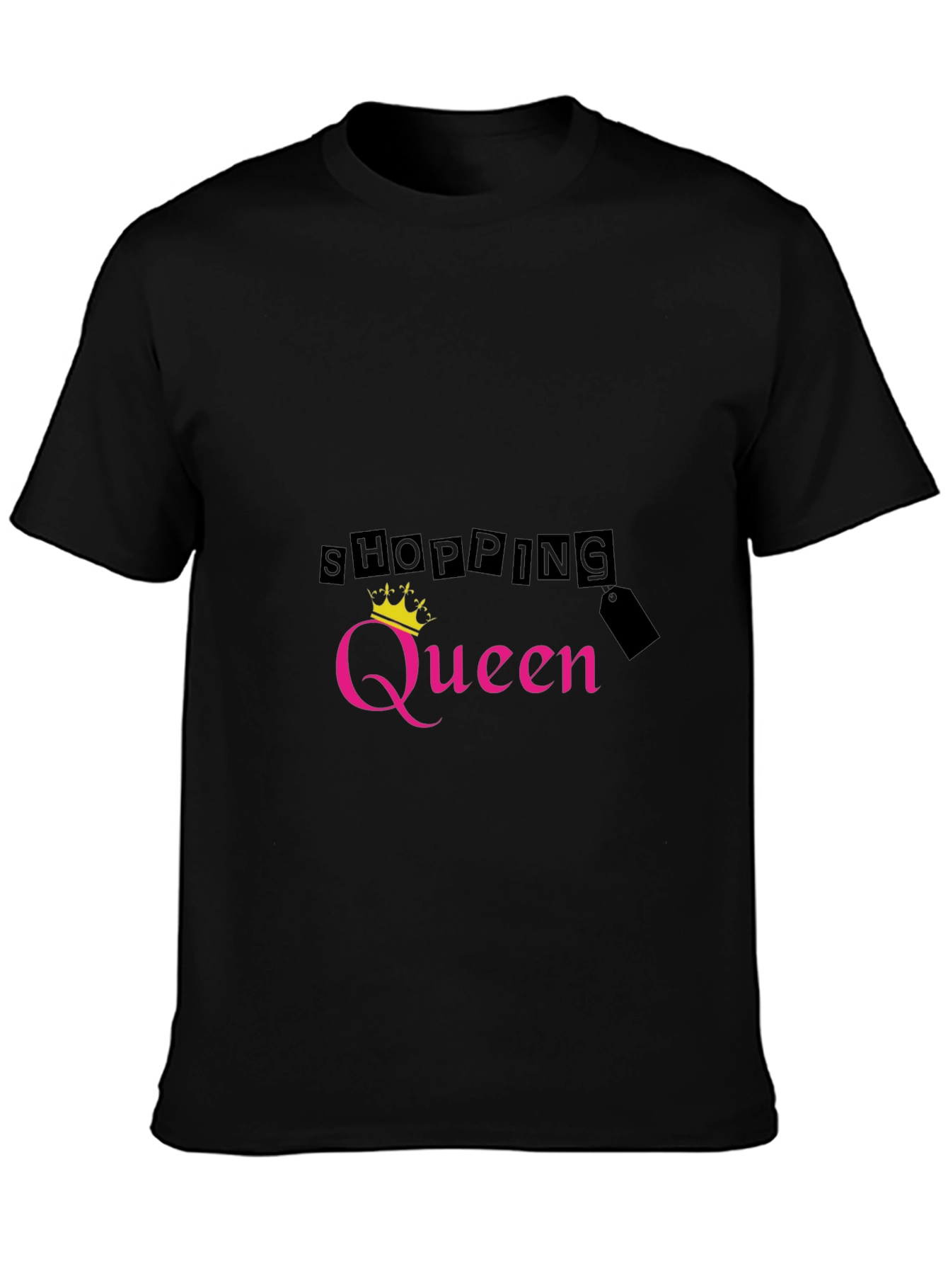 Shopping Queen Black T-Shirt
