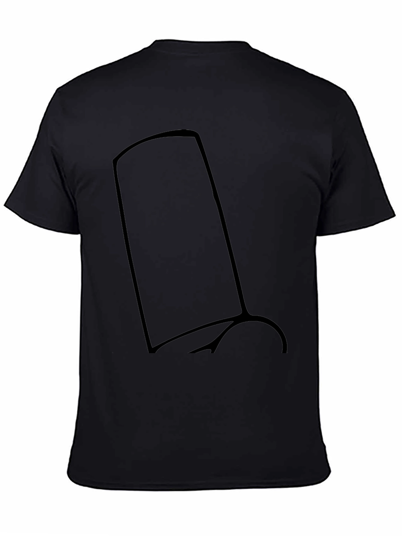Mens Black T-Shirt with Abstract Graphic