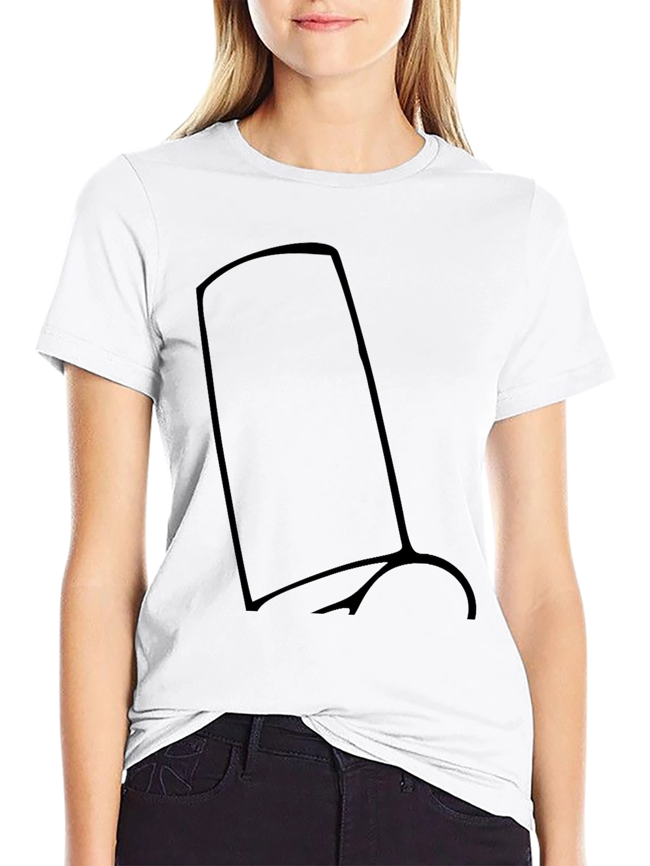 Mens Black T-Shirt with Abstract Graphic