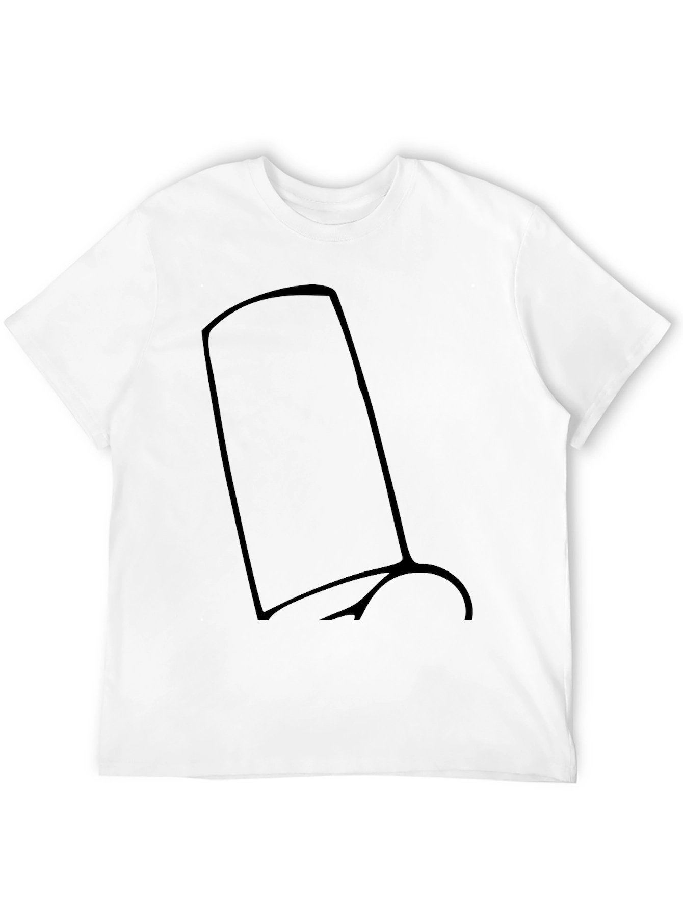 Mens Black T-Shirt with Abstract Graphic