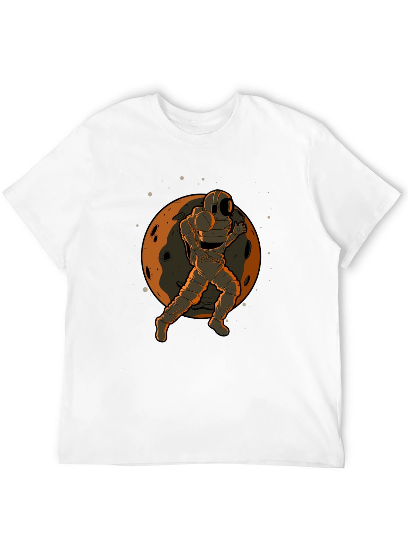 Astronaut Moon Graphic Black T-Shirt