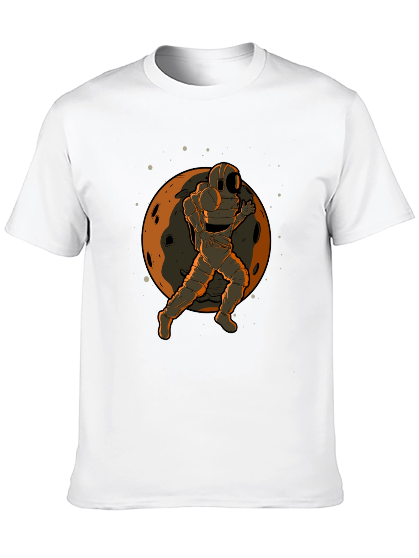 Astronaut Moon Graphic Black T-Shirt