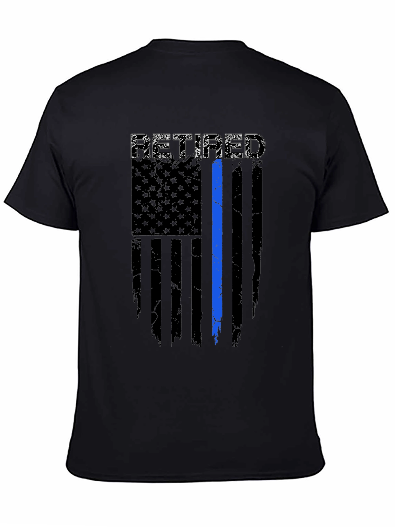 Retired Police Officer Flag T-Shirt