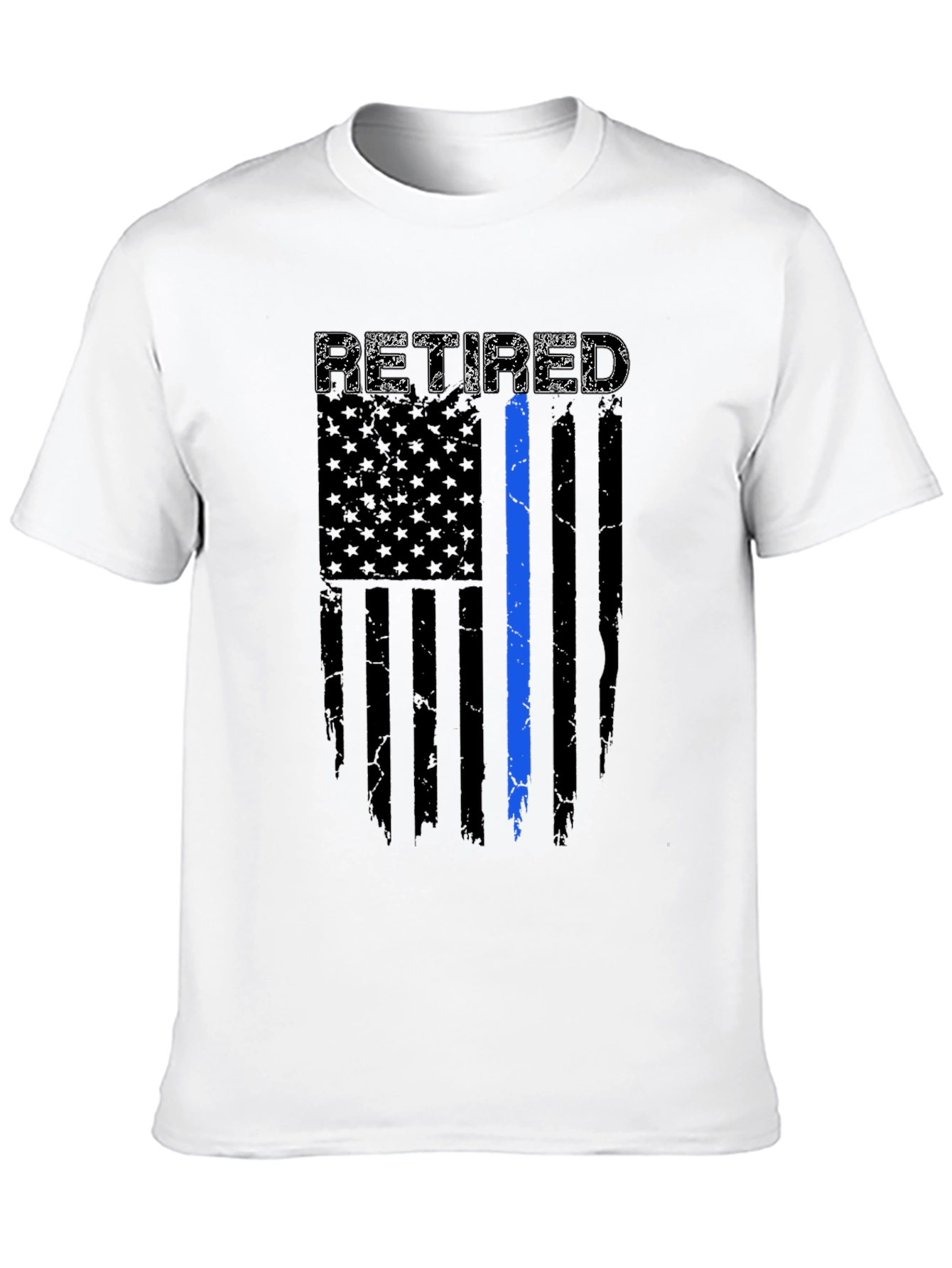 Retired Police Officer Flag T-Shirt