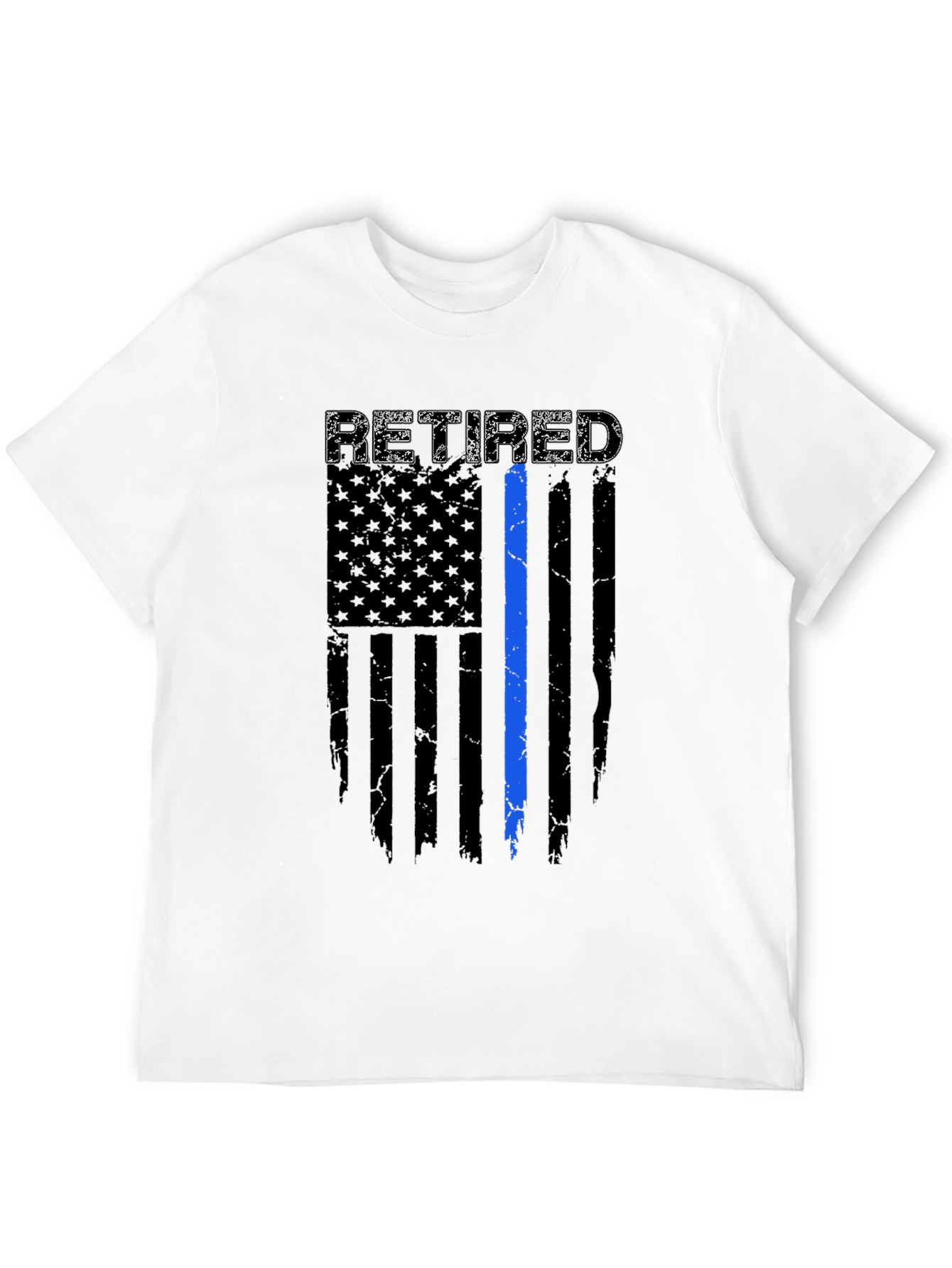 Retired Police Officer Flag T-Shirt