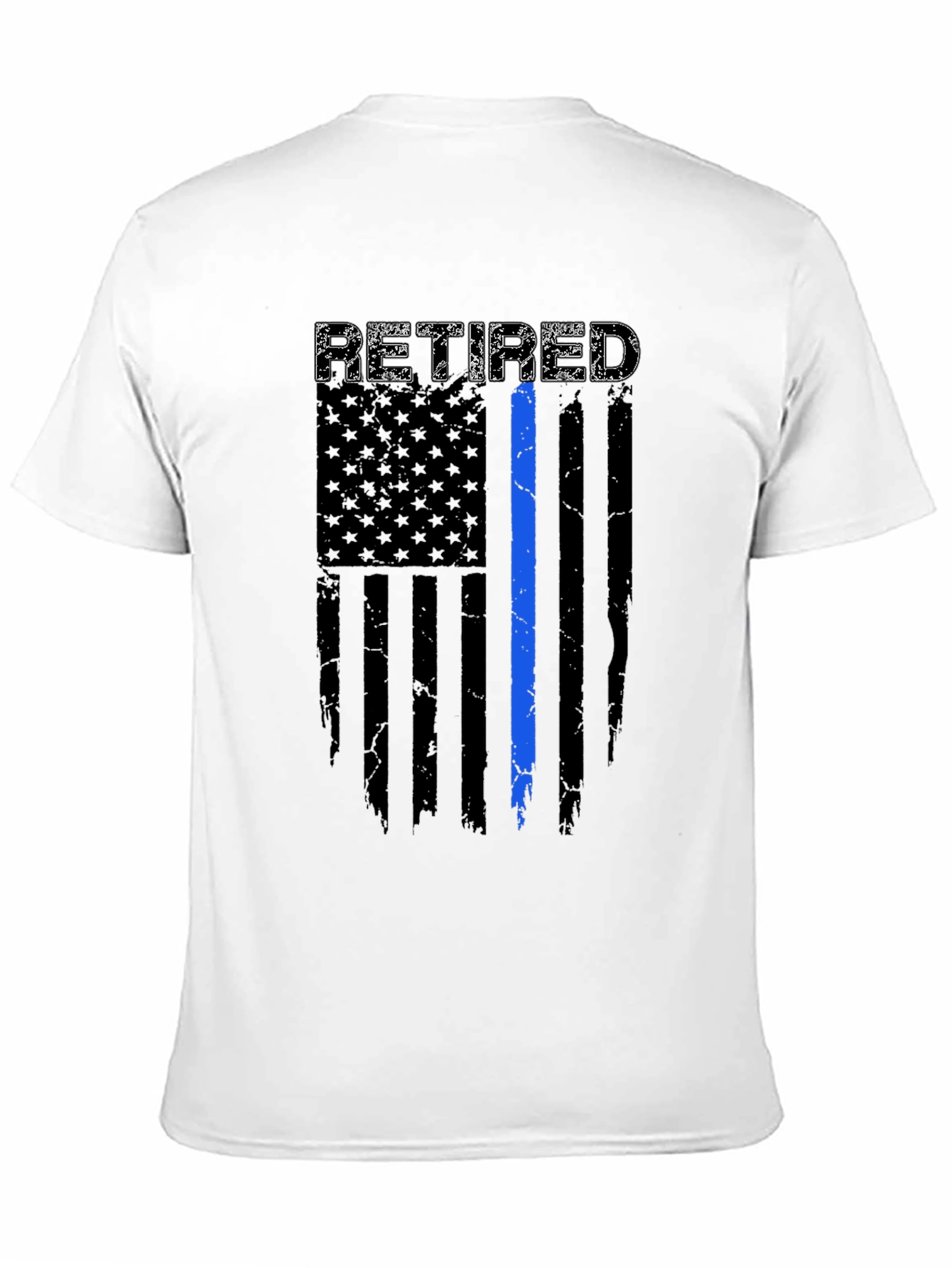 Retired Police Officer Flag T-Shirt
