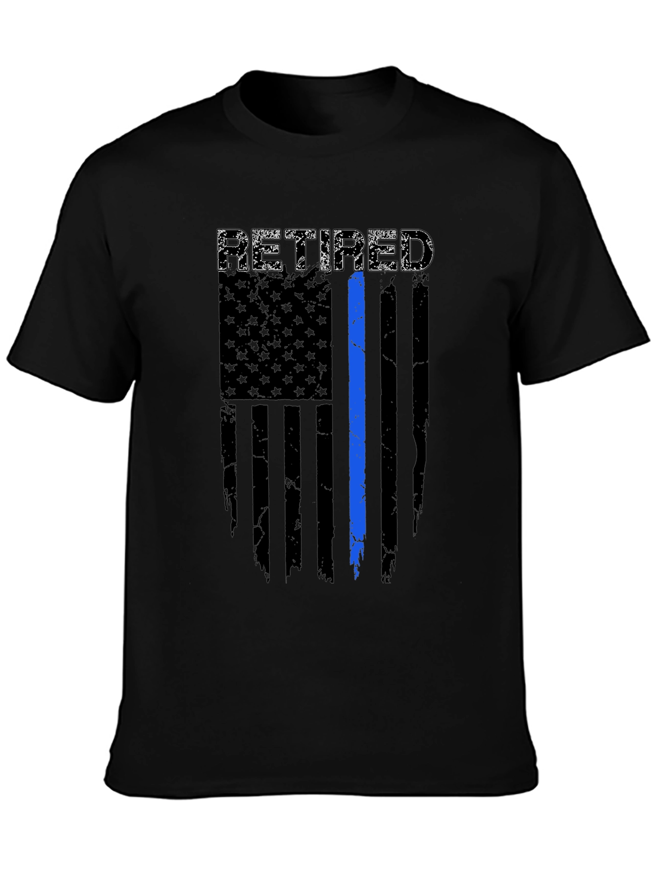 Retired Police Officer Flag T-Shirt