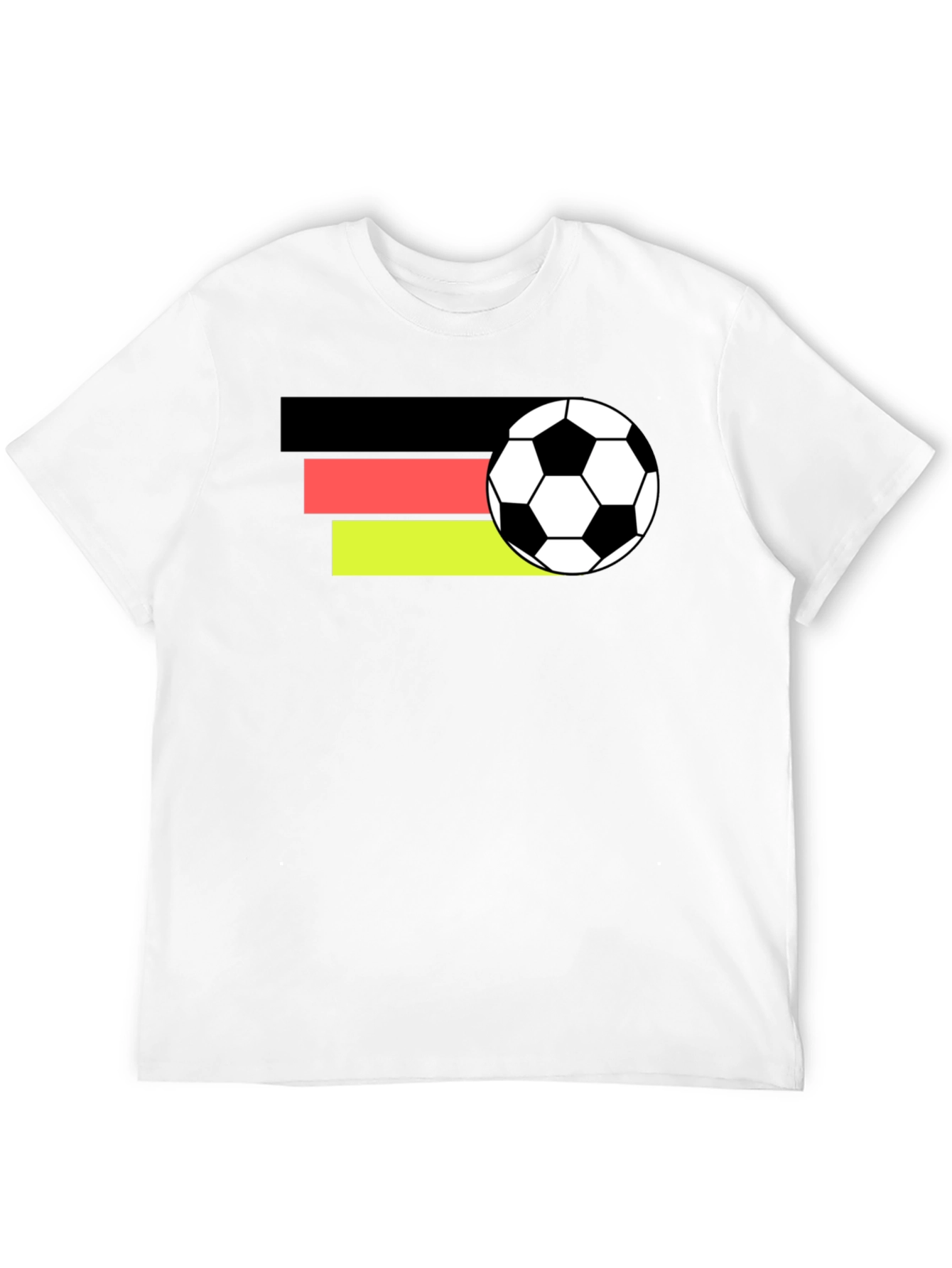 Germany Flag Soccer Ball Black T-Shirt