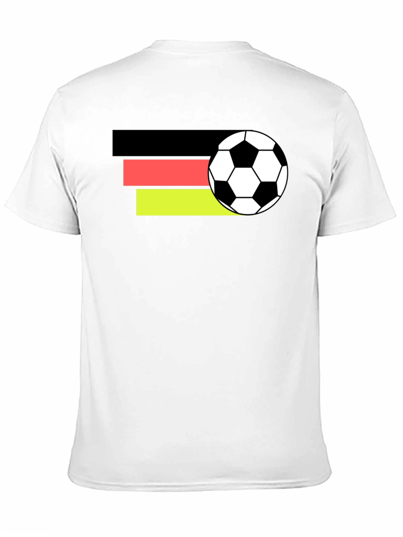 Germany Flag Soccer Ball Black T-Shirt