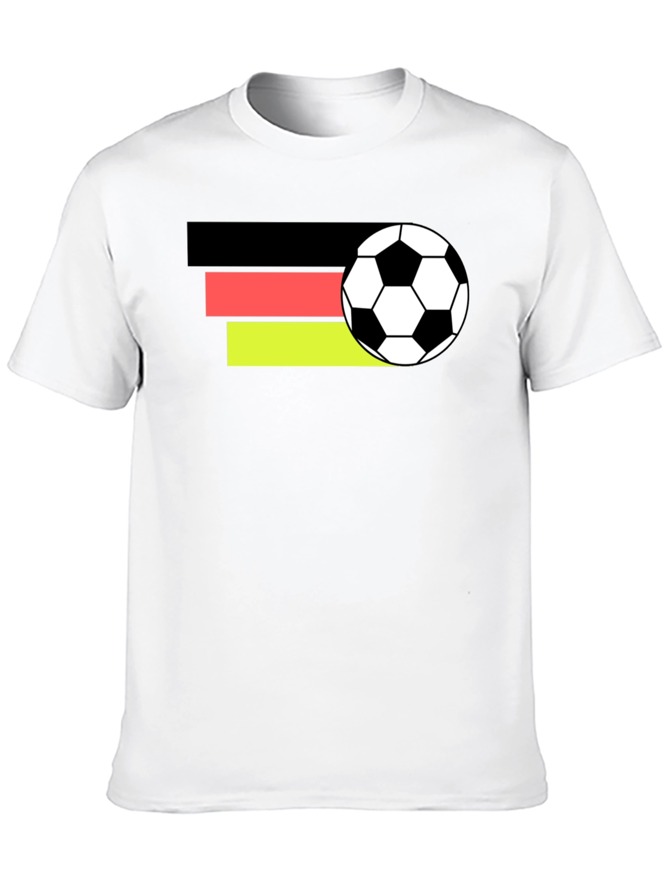 Germany Flag Soccer Ball Black T-Shirt