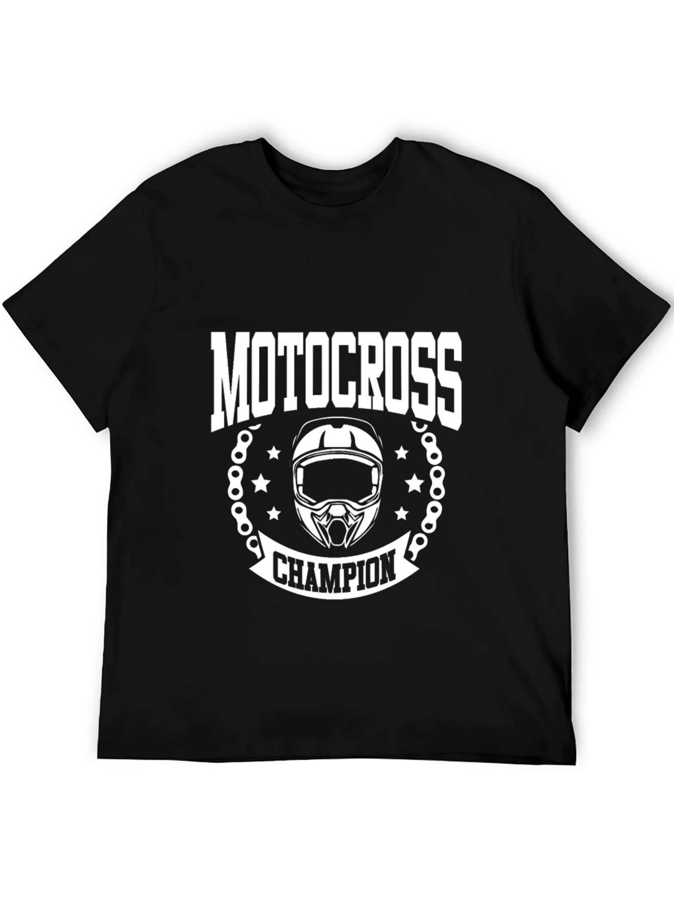 Motocross Champion Black Graphic T-Shirt