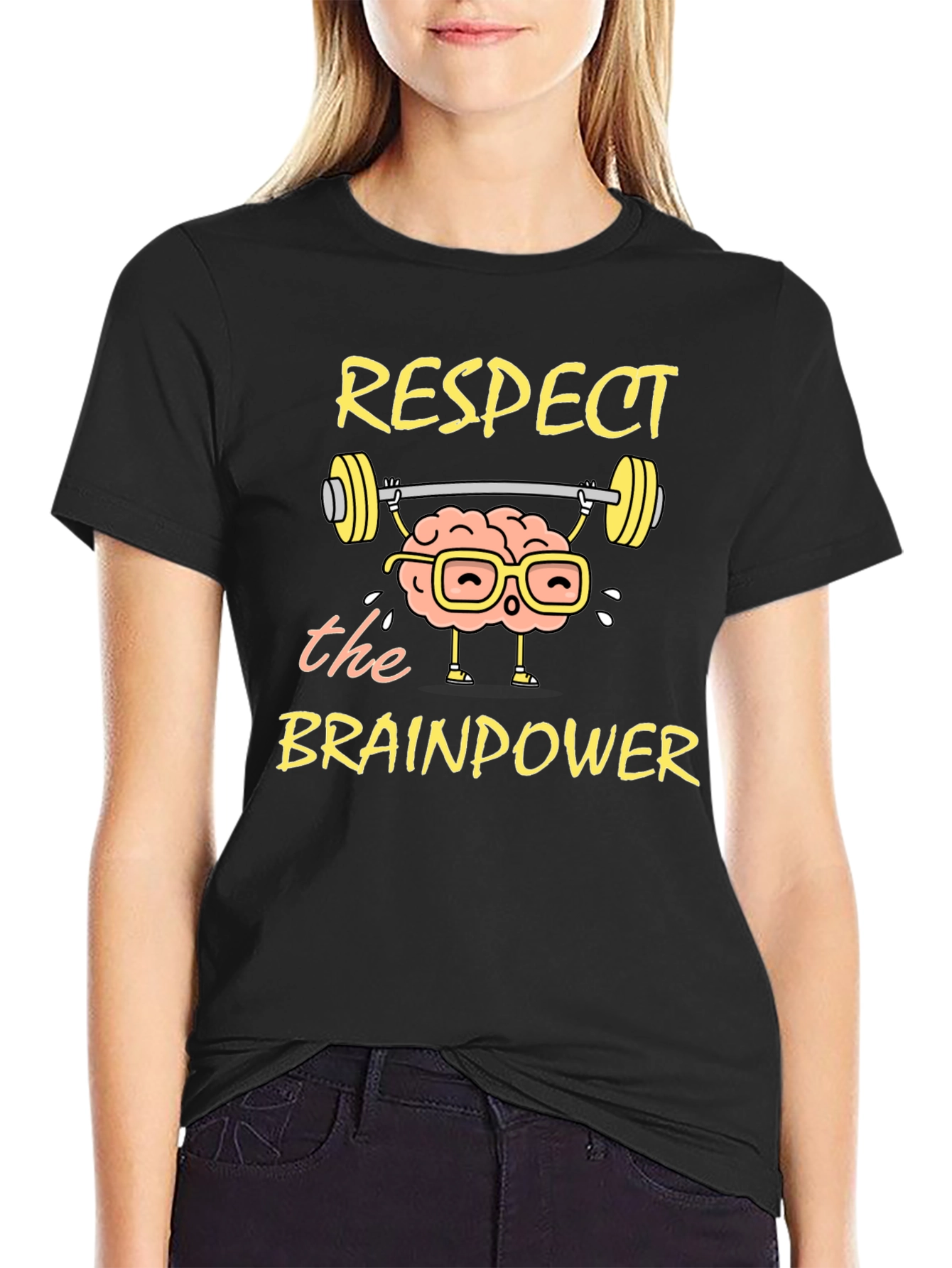 Respect the Brainpower T-Shirt - Smart & Funny Tee
