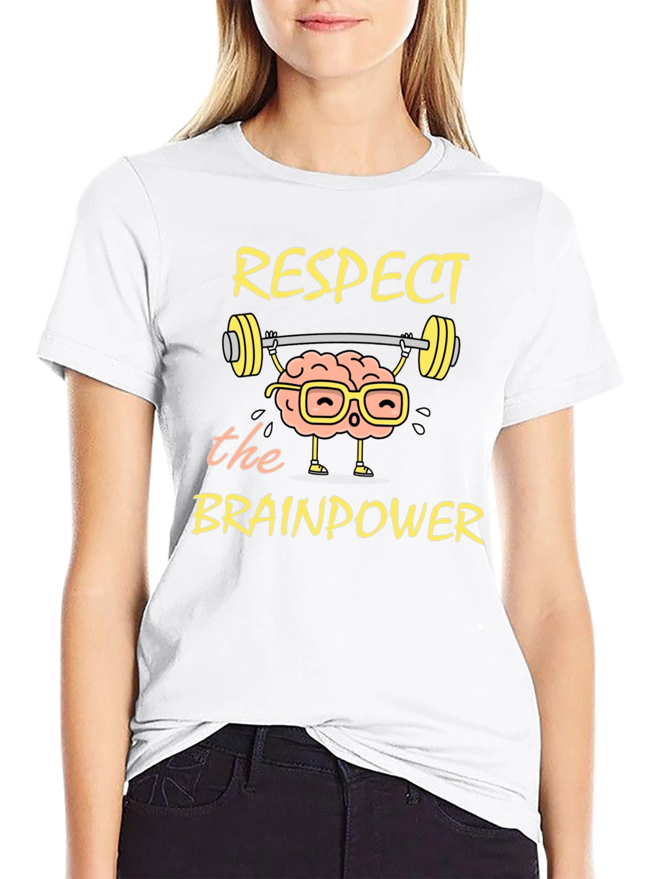 Respect the Brainpower T-Shirt - Smart & Funny Tee