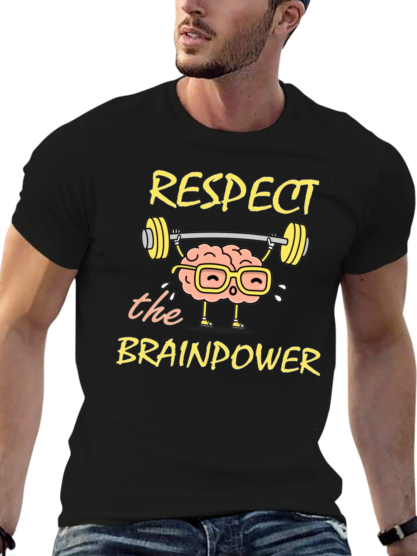 Respect the Brainpower T-Shirt - Smart & Funny Tee