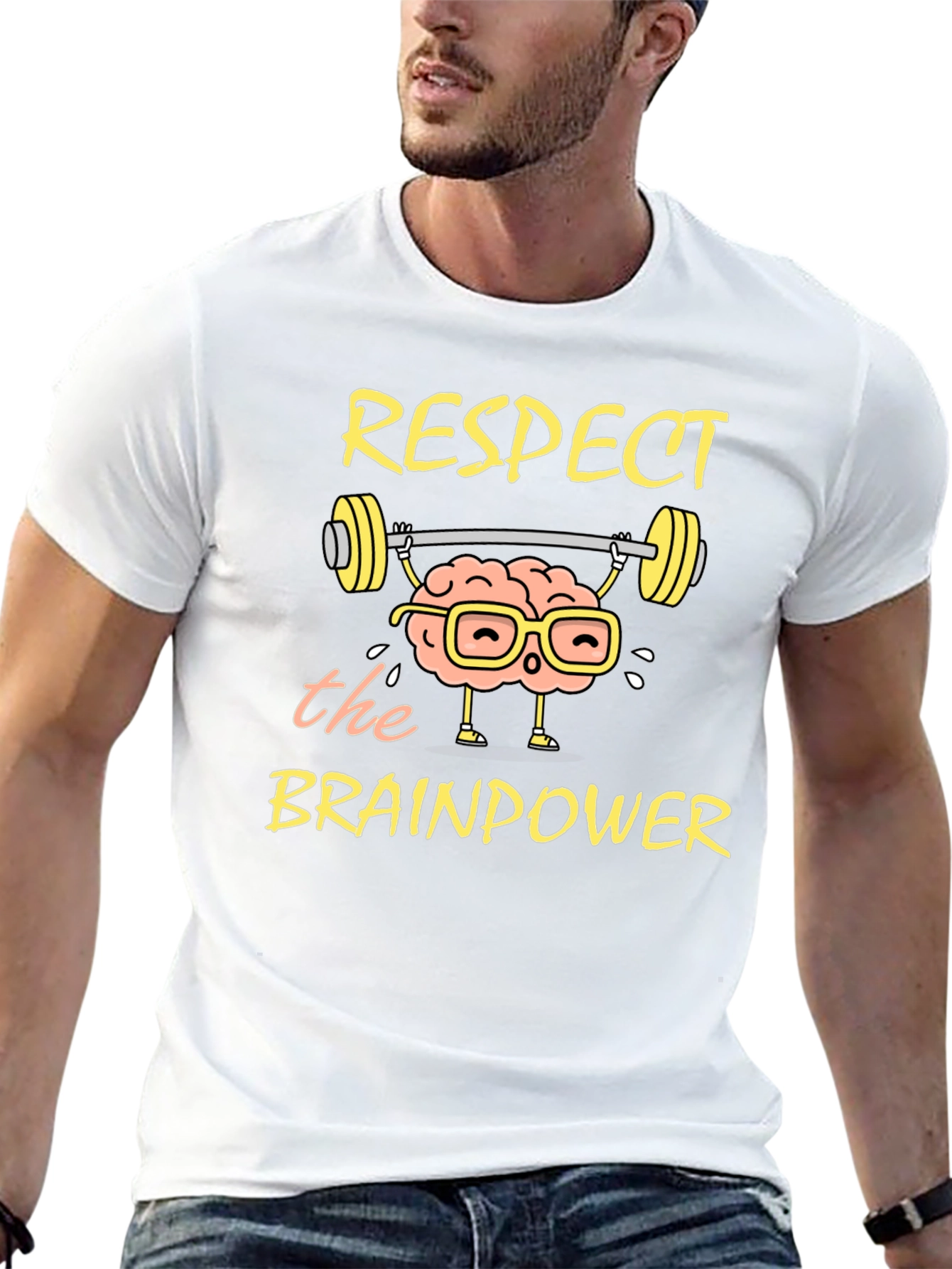 Respect the Brainpower T-Shirt - Smart & Funny Tee