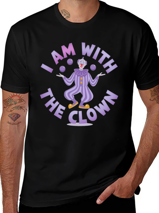 I am With the Clown Graphic Tee - Juggling Clown Design