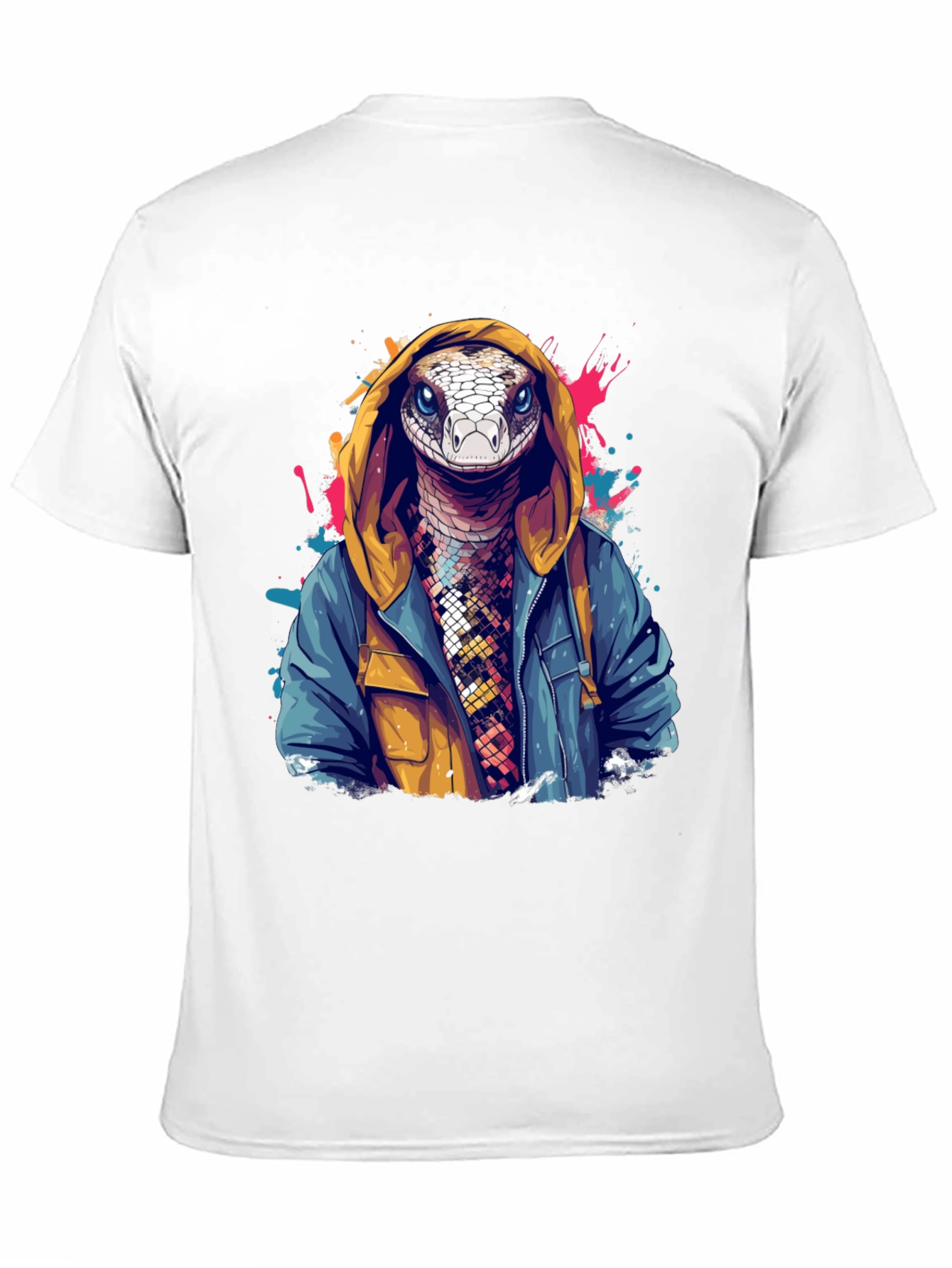 Snake in Hoodie Graphic Tee - Urban Style