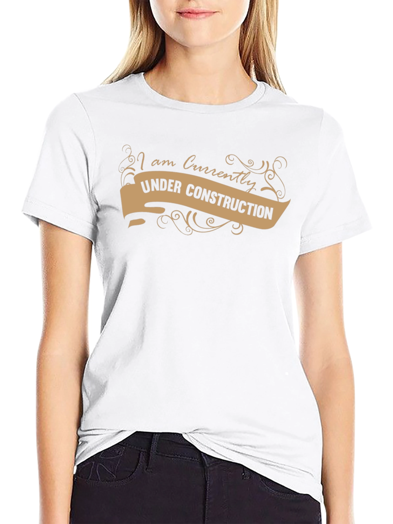I am Currently Under Construction Black T-Shirt