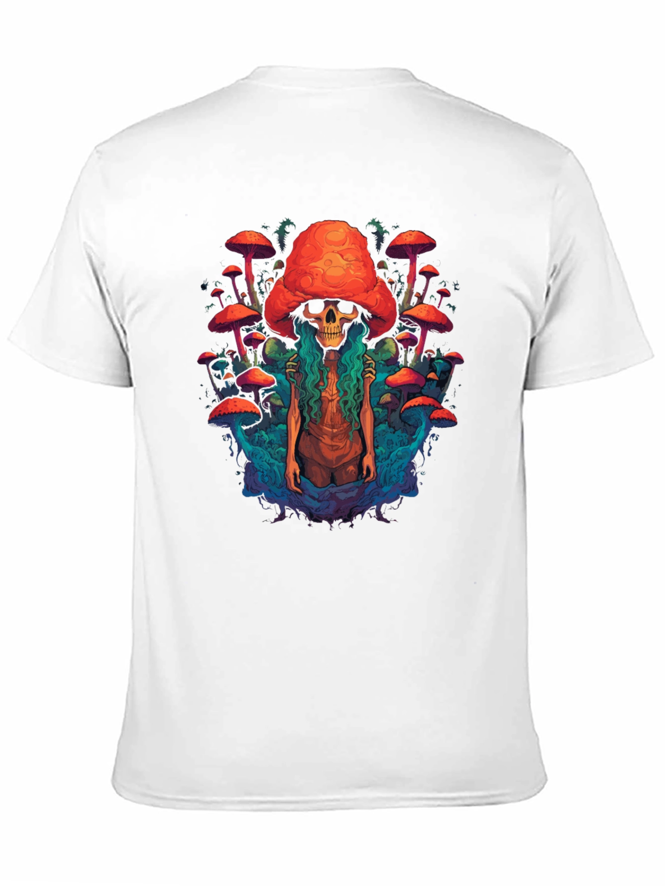 Mushroom Skull Graphic Tee - Unique Design