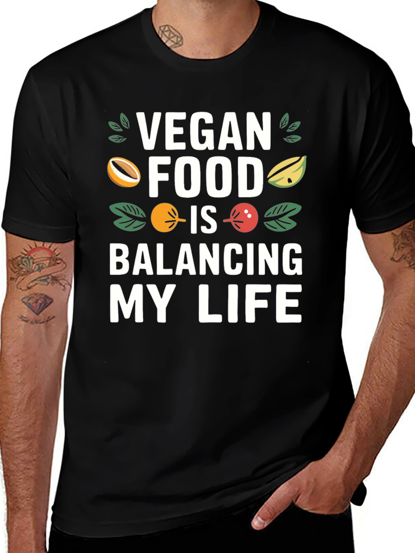 Vegan Food Balancing My Life T-Shirt