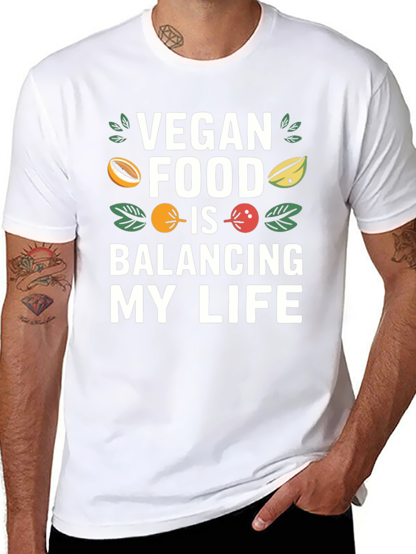 Vegan Food Balancing My Life T-Shirt