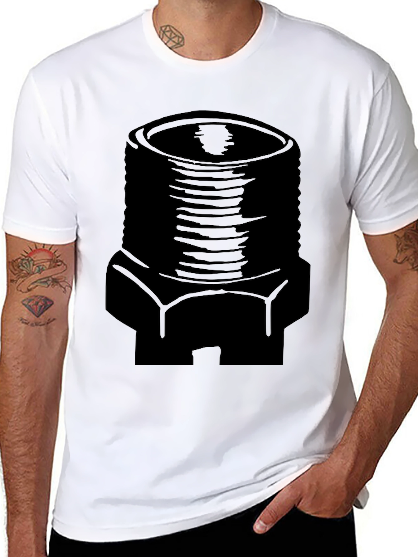 Black Plumber Fitting Graphic Tee