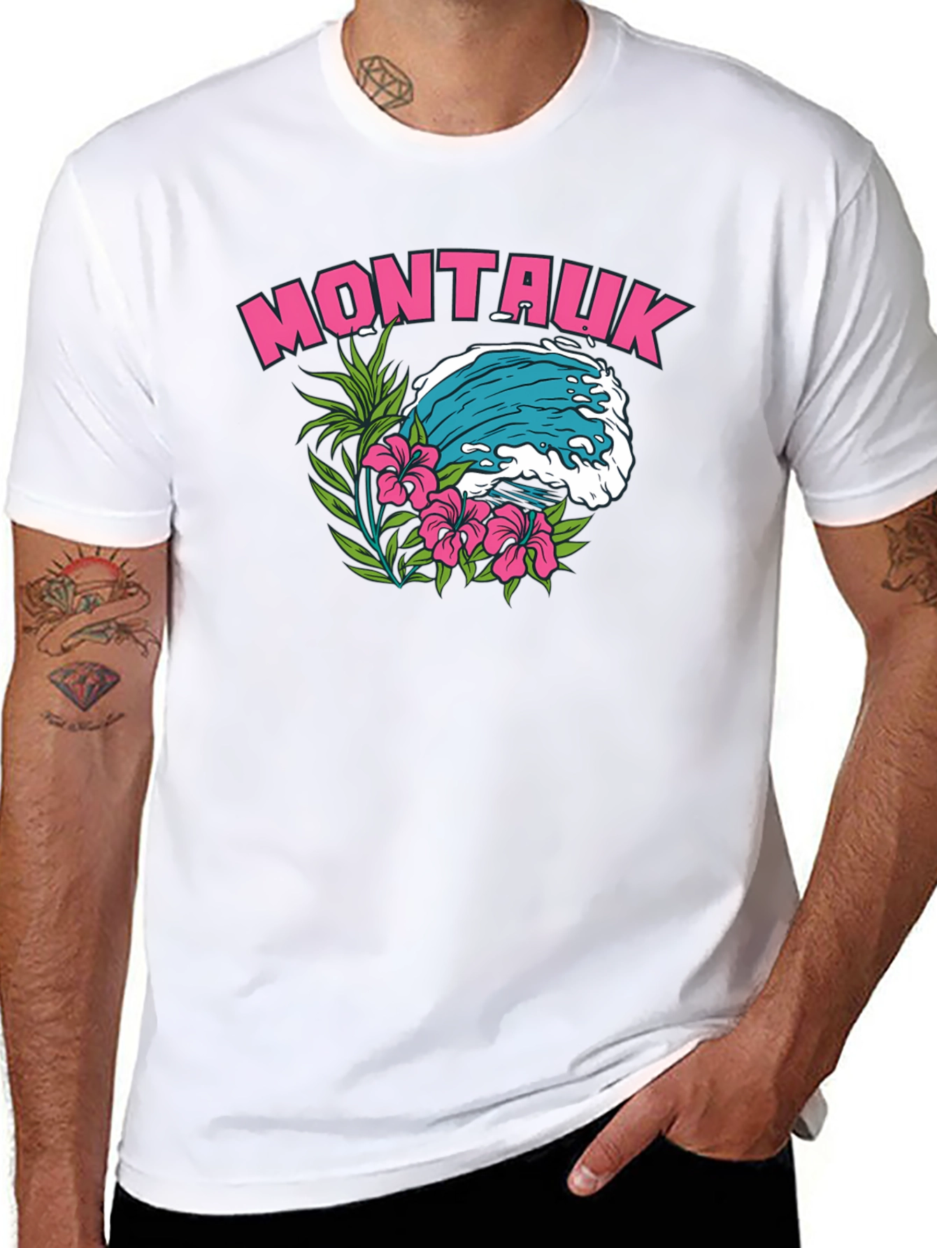 Montauk Wave Graphic T-Shirt | Island Vibe