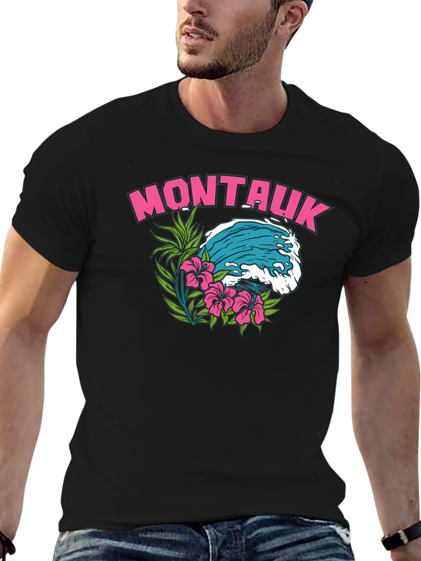 Montauk Wave Graphic T-Shirt | Island Vibe