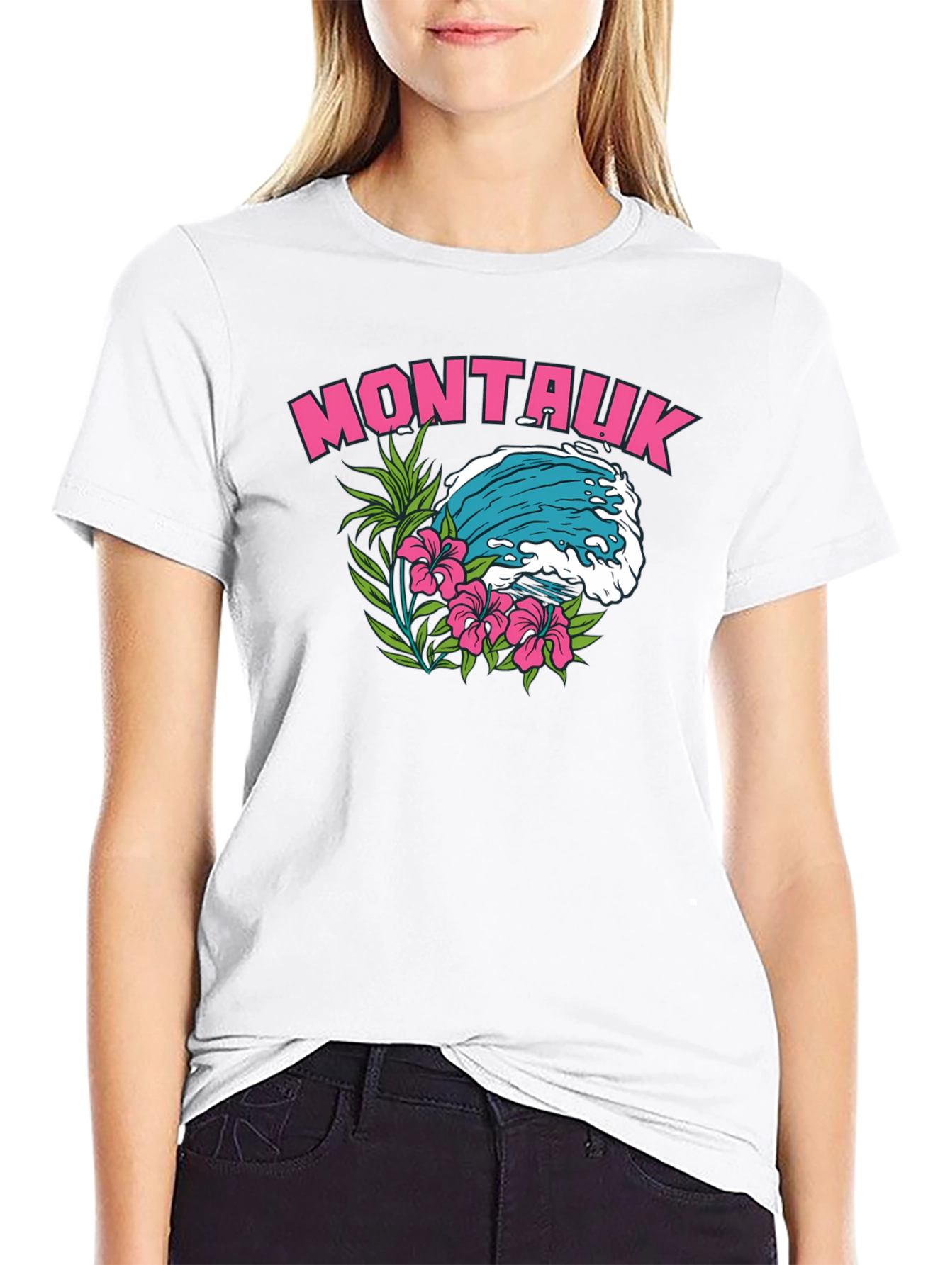 Montauk Wave Graphic T-Shirt | Island Vibe