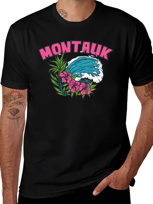 Montauk Wave Graphic T-Shirt | Island Vibe