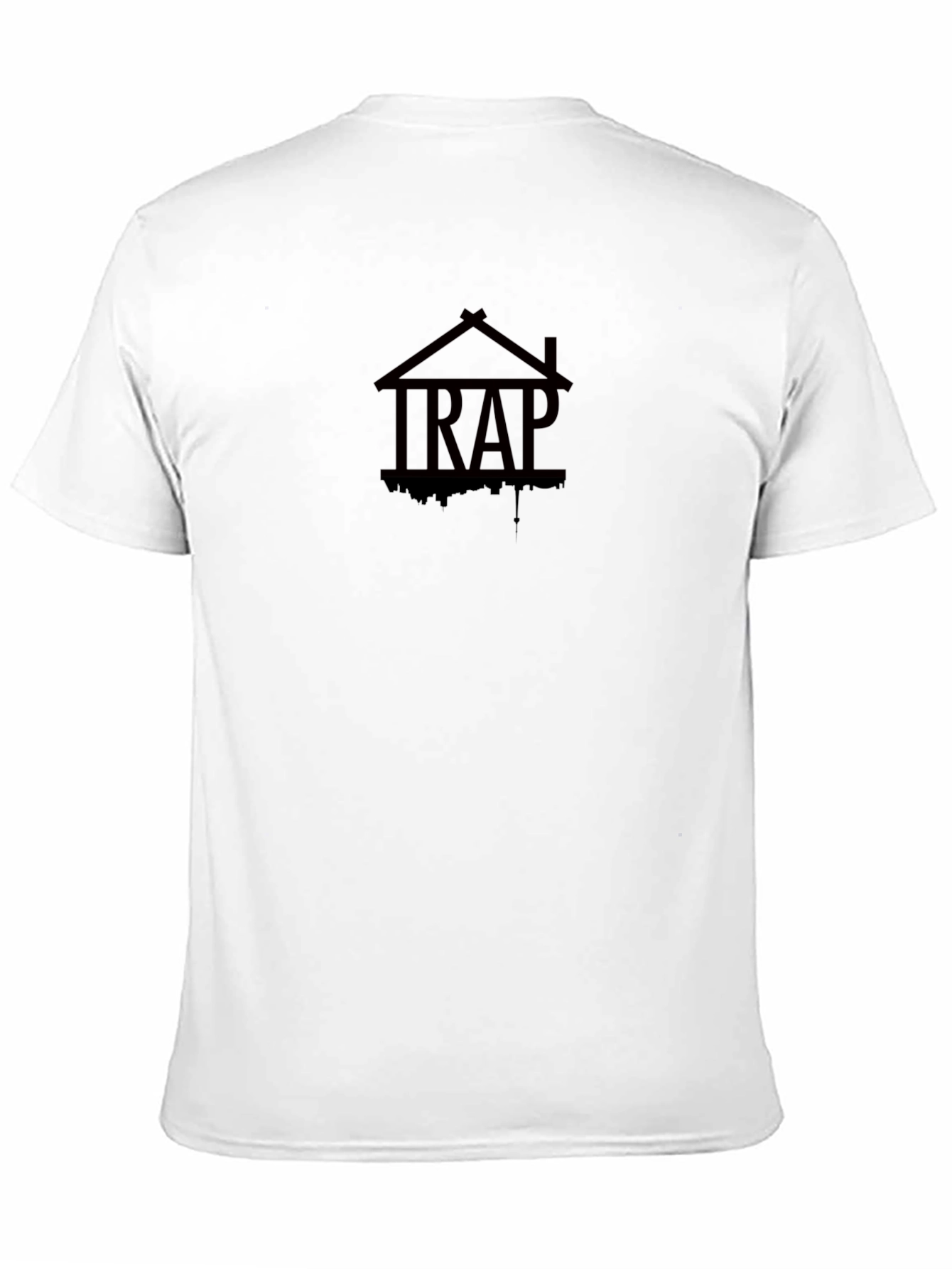Trap House Graphic Tee - Black Cotton Blend