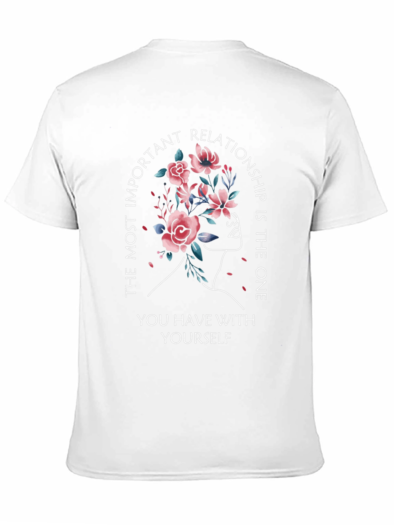Floral Self-Love T-Shirt - Inspirational Design