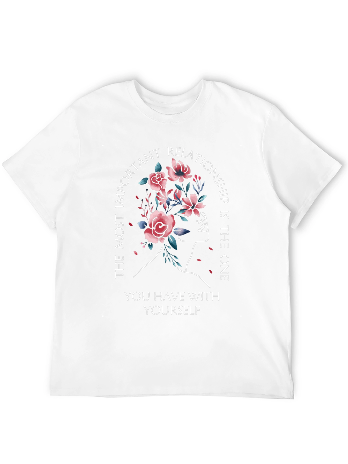 Floral Self-Love T-Shirt - Inspirational Design