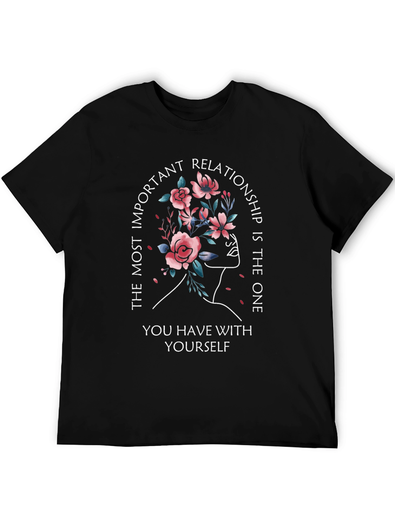 Floral Self-Love T-Shirt - Inspirational Design