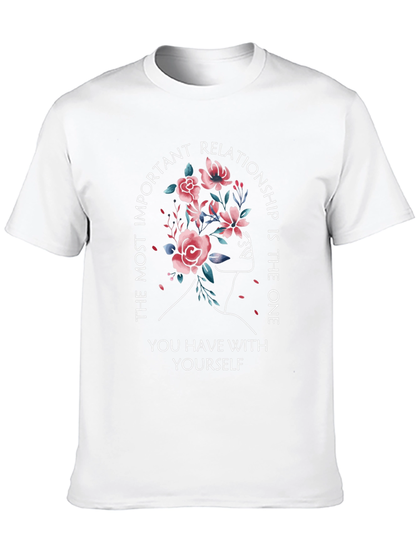 Floral Self-Love T-Shirt - Inspirational Design