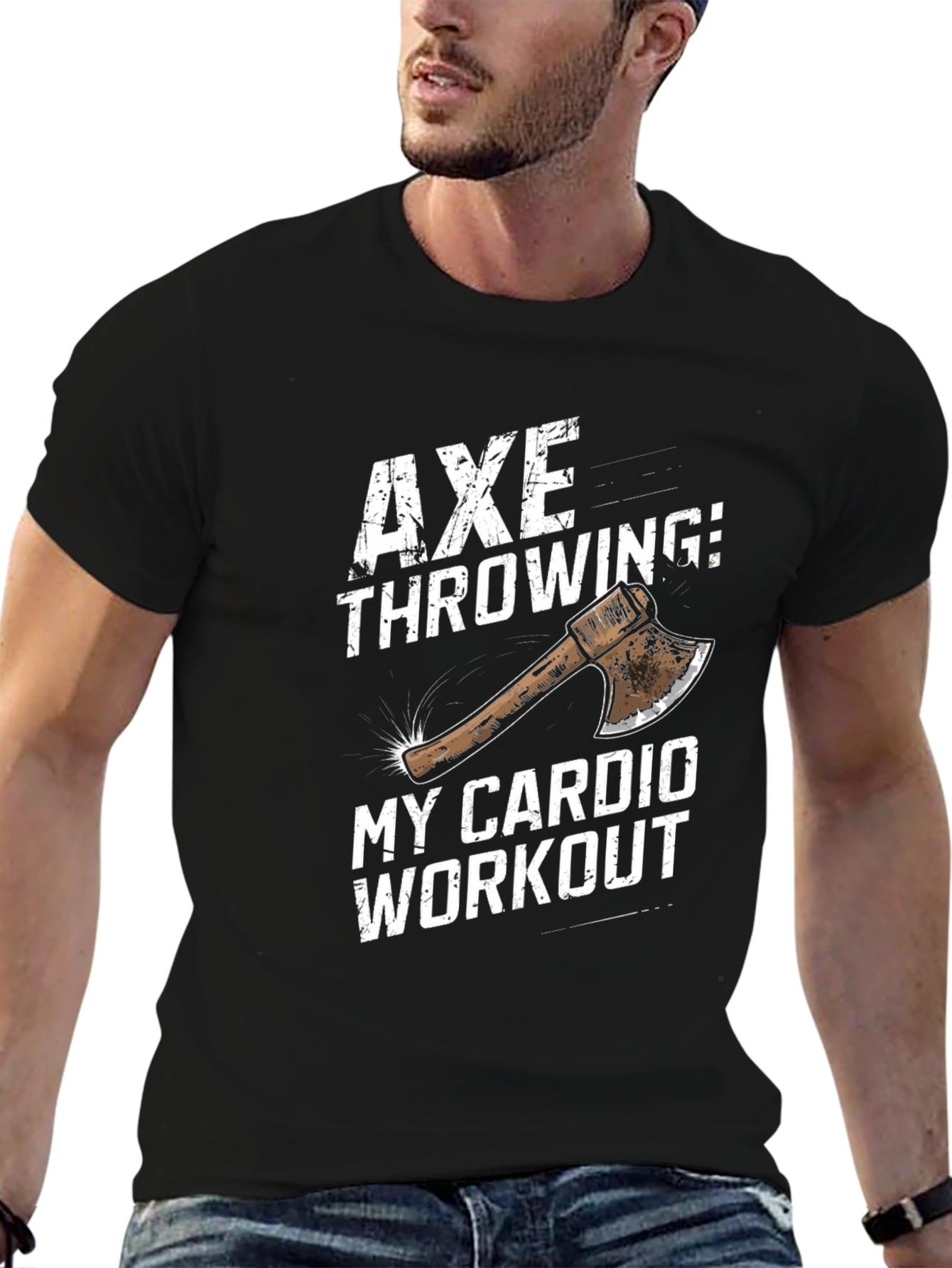 Axe Throwing Cardio Workout T-Shirt
