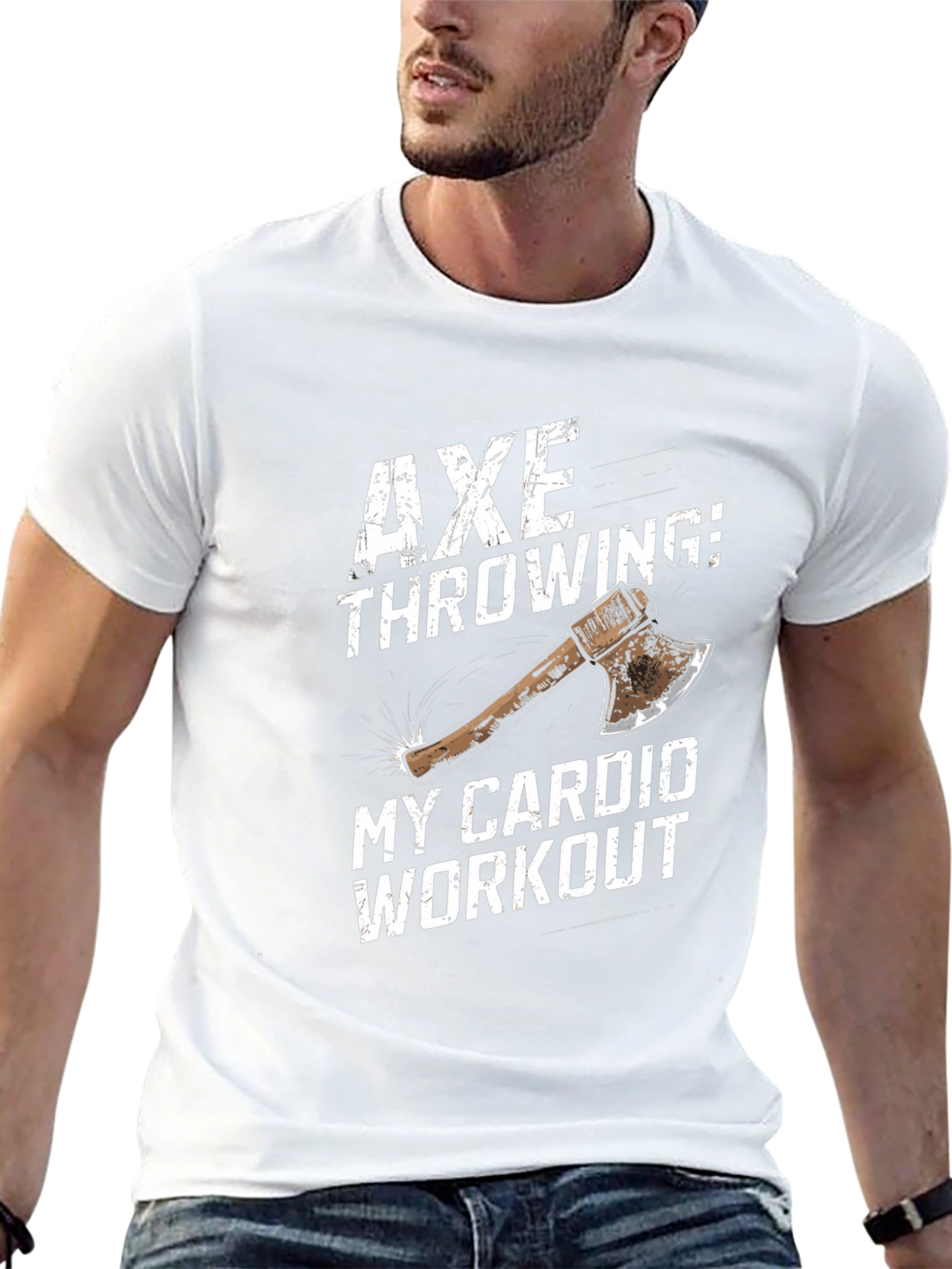 Axe Throwing Cardio Workout T-Shirt
