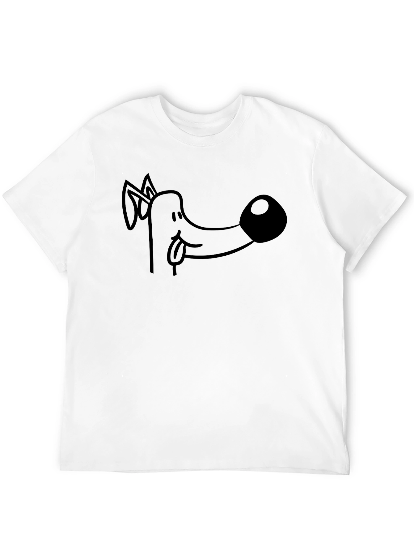 Funny Dog Graphic T-Shirt - Black Cotton Tee