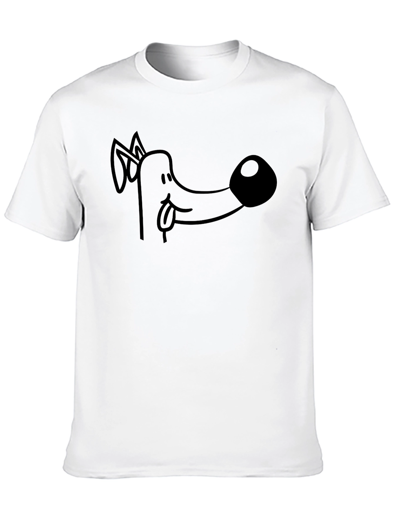 Funny Dog Graphic T-Shirt - Black Cotton Tee