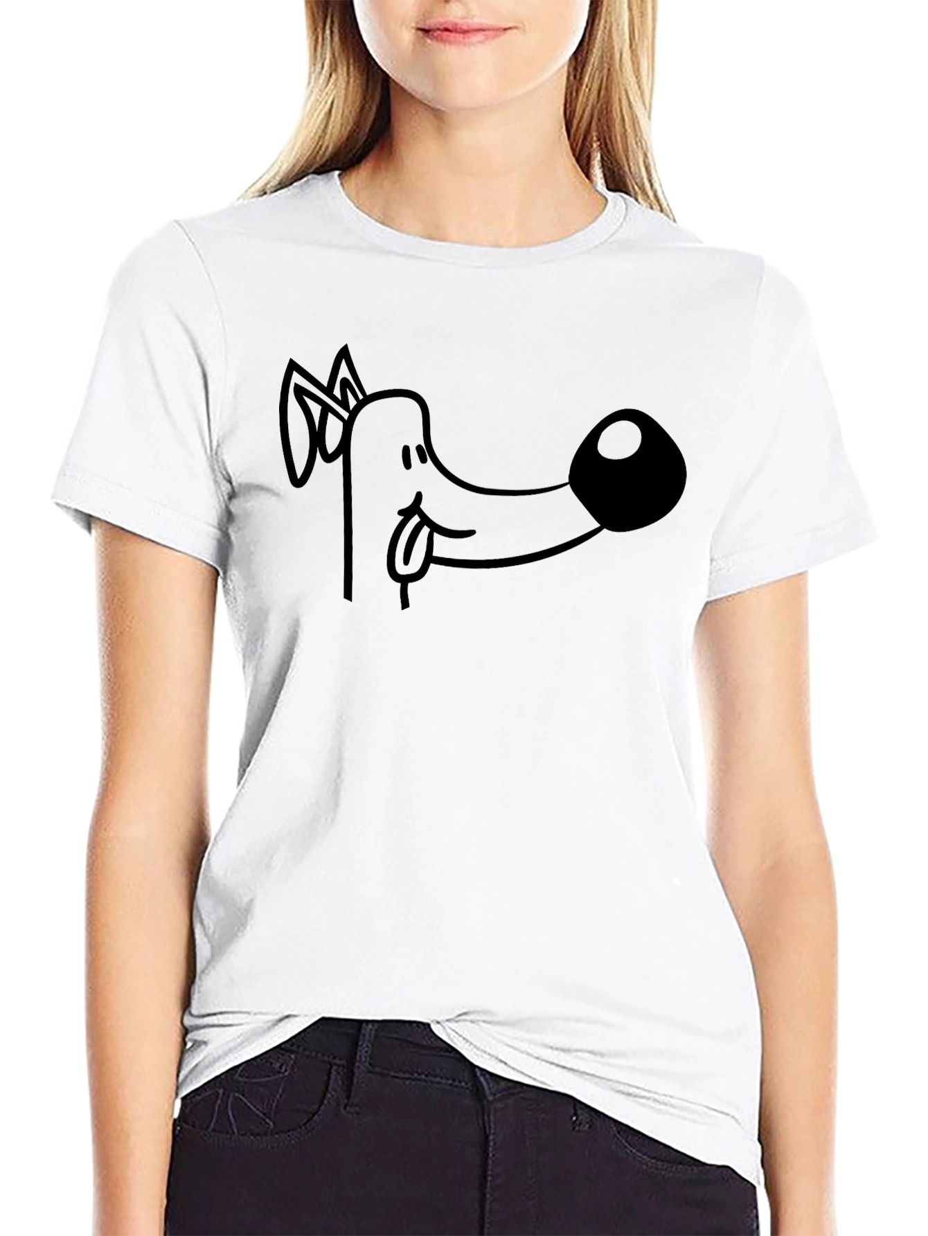 Funny Dog Graphic T-Shirt - Black Cotton Tee