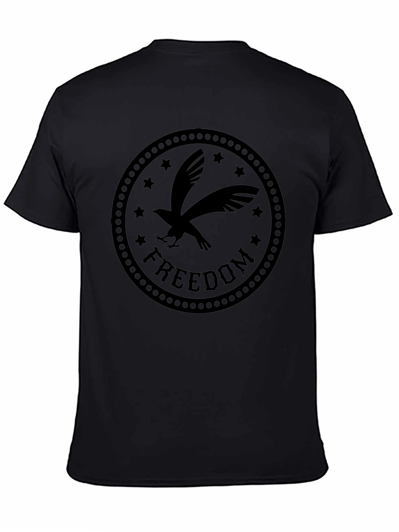 Freedom Eagle Graphic Tee - Black