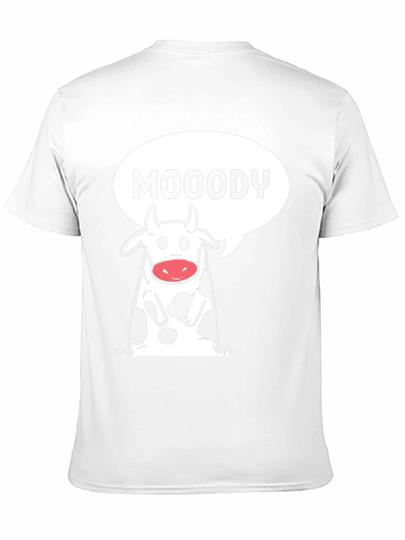 Moody Cow Graphic Tee - Black Cotton T-Shirt