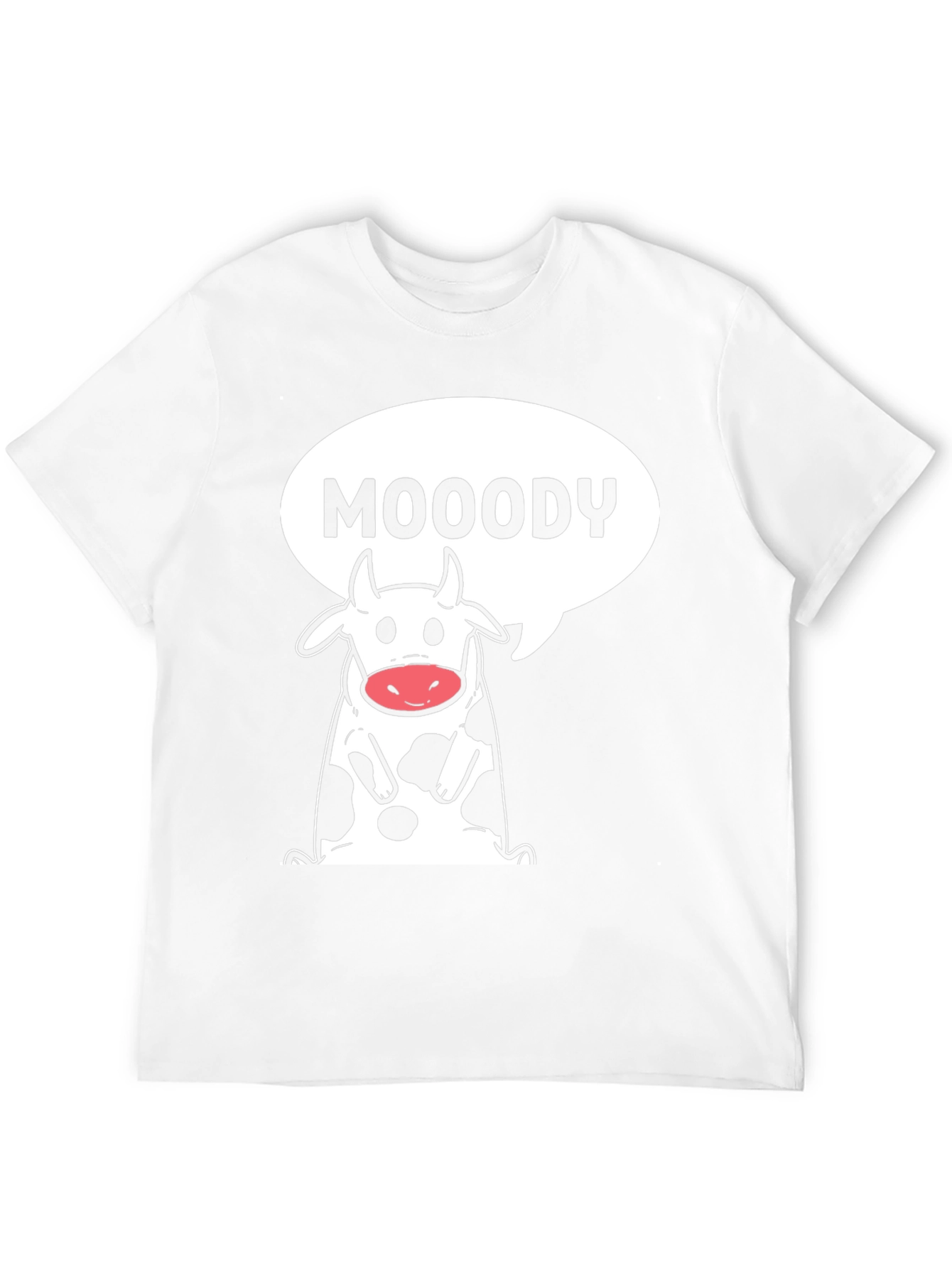 Moody Cow Graphic Tee - Black Cotton T-Shirt