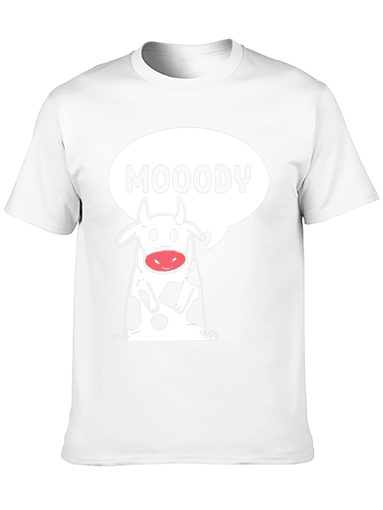 Moody Cow Graphic Tee - Black Cotton T-Shirt