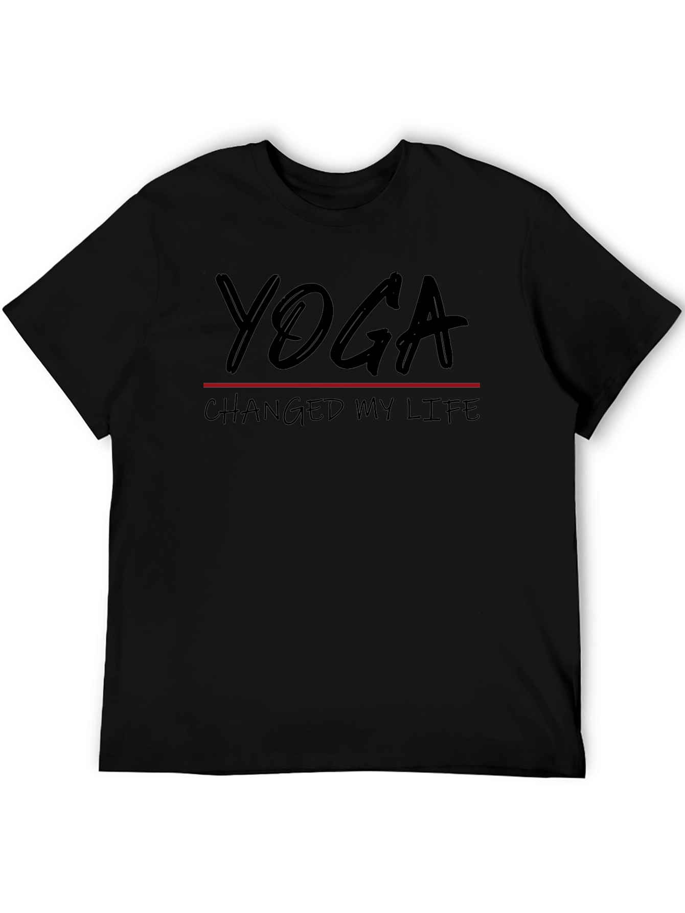 Yoga Changed My Life Black T-Shirt