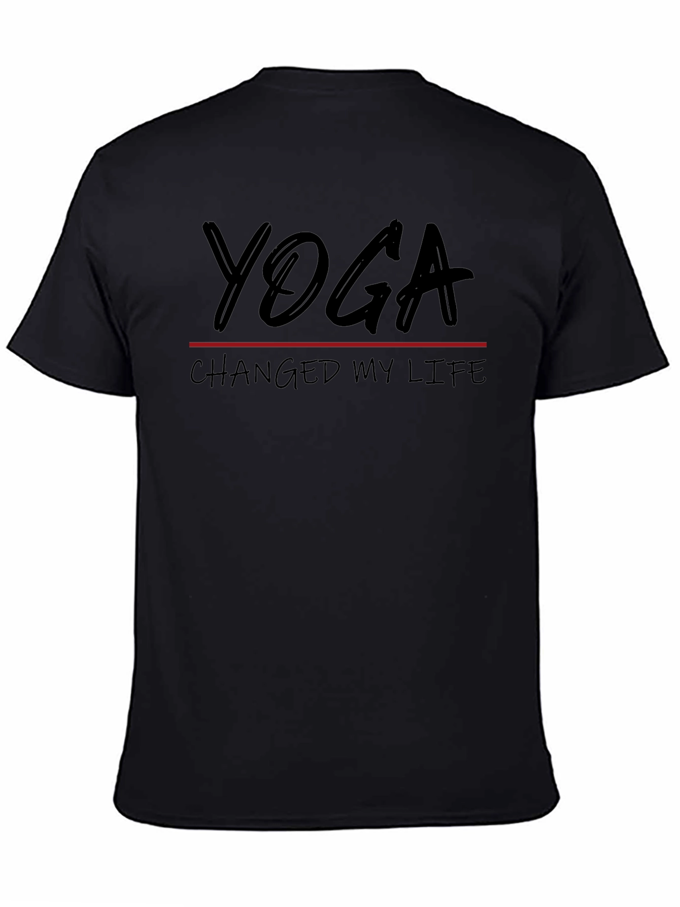 Yoga Changed My Life Black T-Shirt